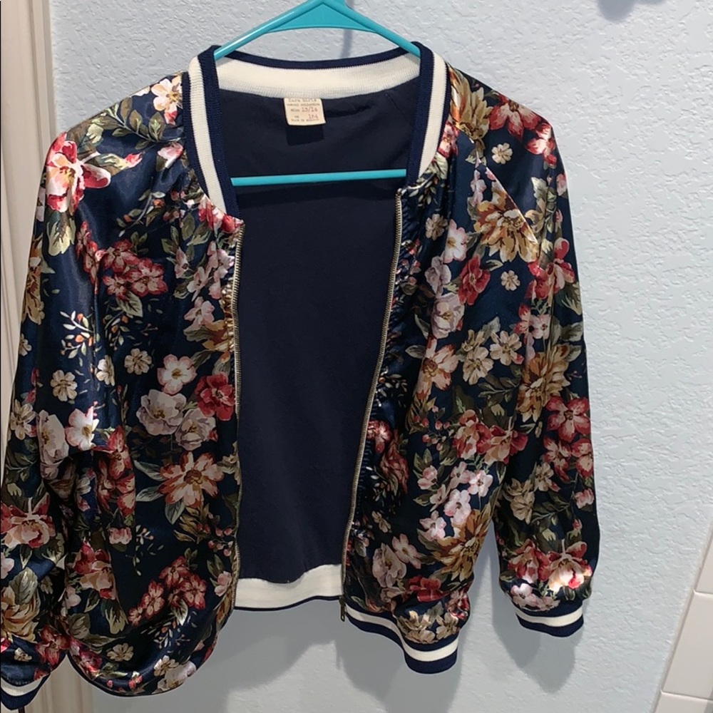 floral bomber jacket